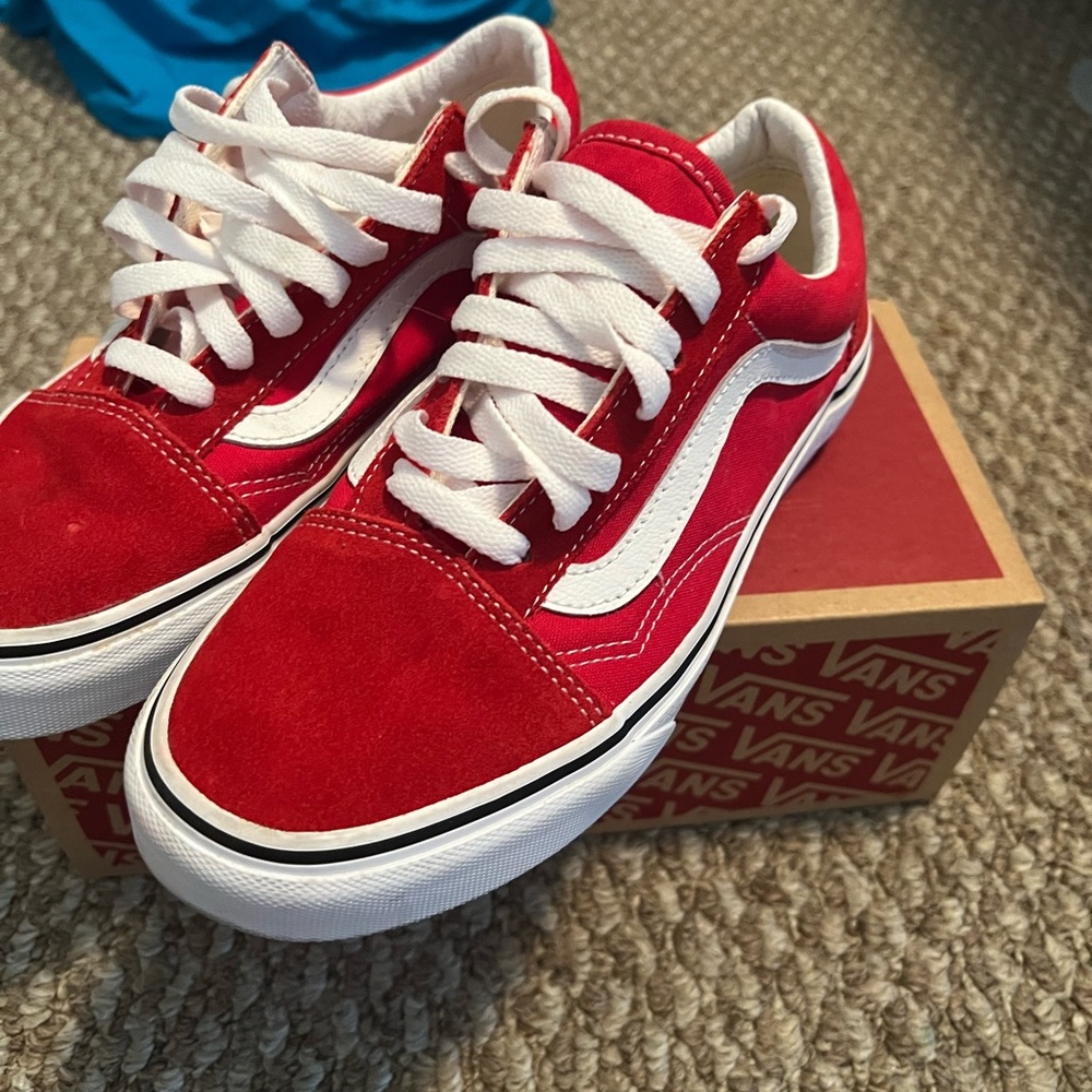 Red old Skool vans